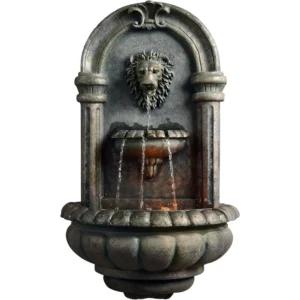 Wall-Mounted Lion Stone fountain