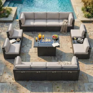 Patio Furniture Set with Fire Pit